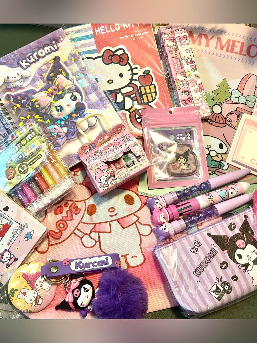 Sanrio- My Melody & Kuromi Stationary Accessory Set